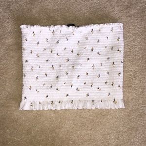Forever 21 scrunched floral Tube top